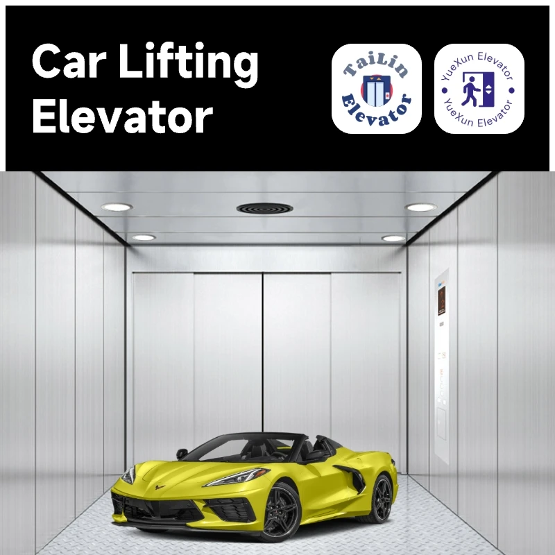Large Space High Load Traction Drive Freight Elevator Cars Parking Underground Car Lifts for Home Garage
