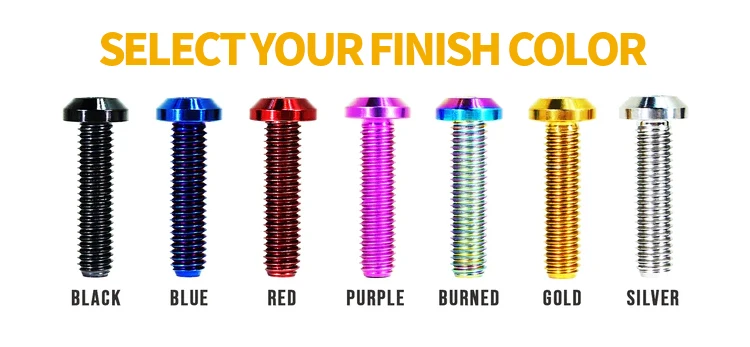 Grade 5 Titanium Screws Torx Head Bolt And Nut Motorsport Button Head Titanium Bolt Screws