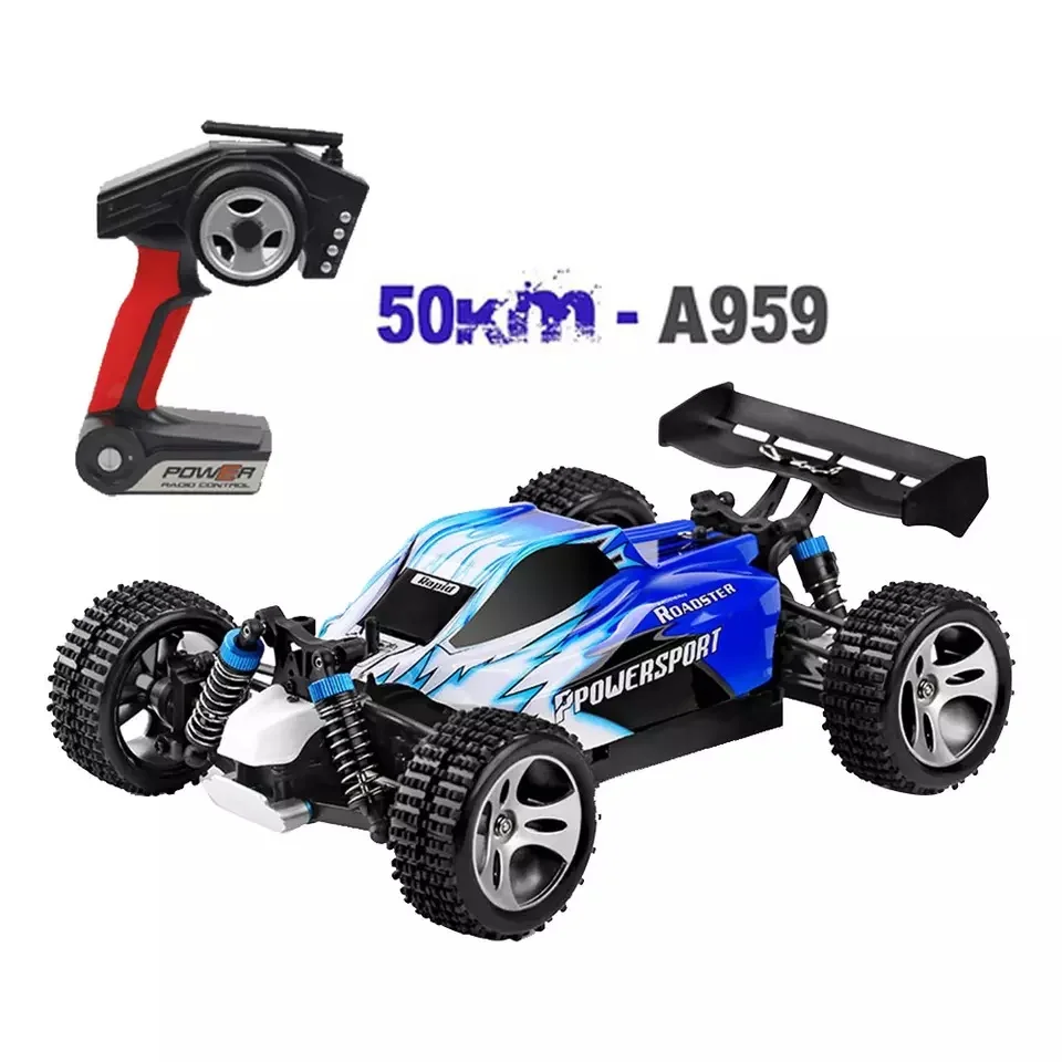 Wltoys A959 масштаб 1/18 4x4 багги 50 км/ч высокоскоростные гонки 2 4G радиоуправляемые внедорожники автомобиль с дистанционным управлением игрушки для рождественских подарков