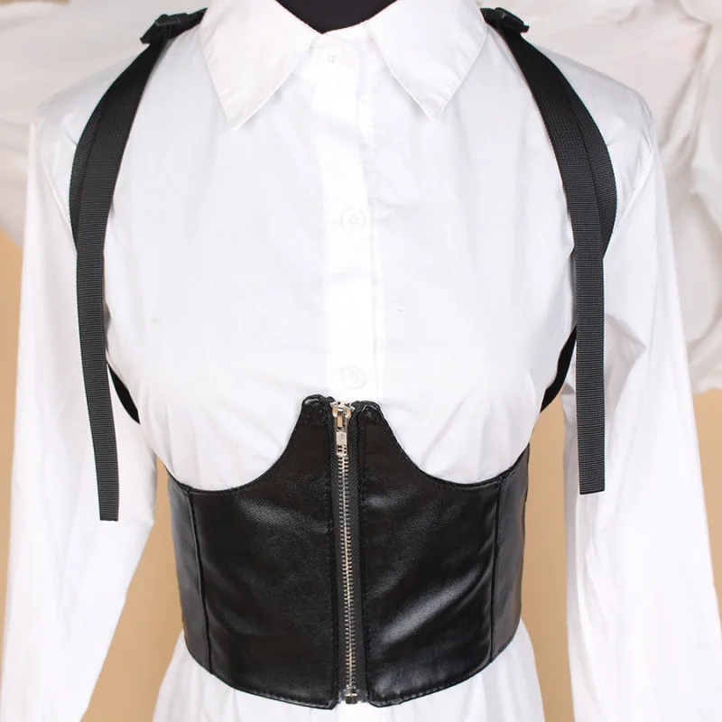 Factory direct sales Tight Elasticity Strap-style breast display with shirt skirt decoration Female belt
