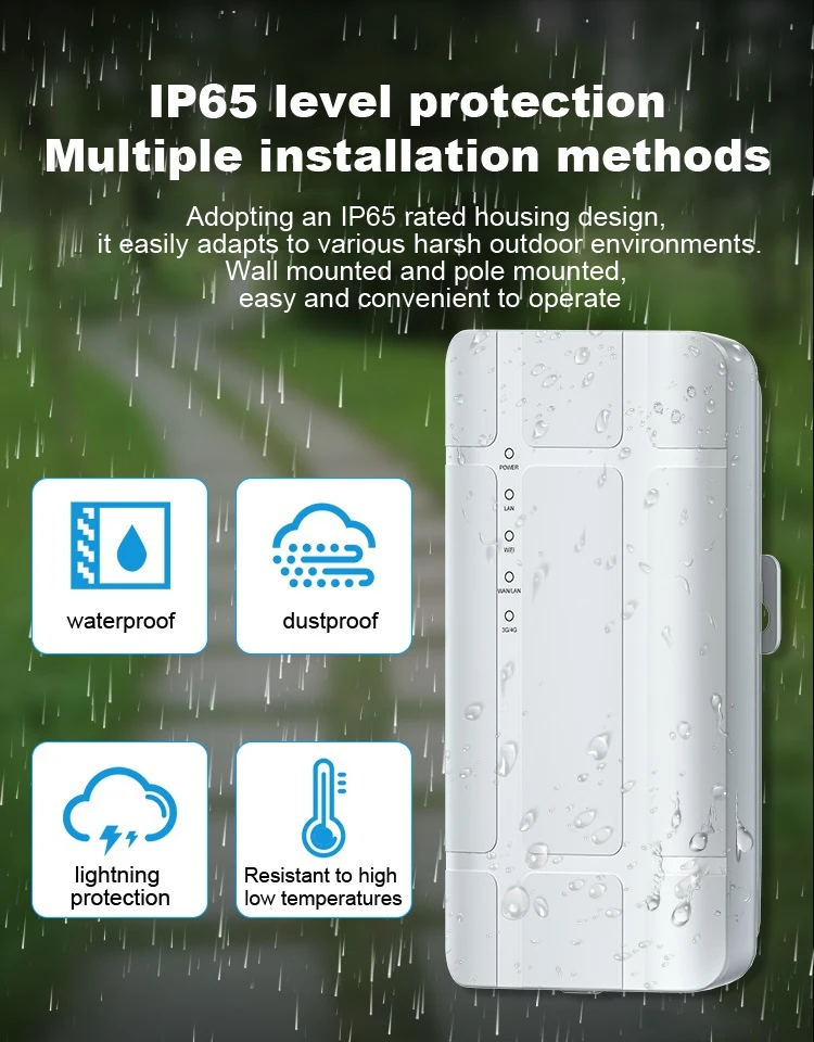 Huastlink Waterpoof 300 м сетевой мост 4G LTE Wi-Fi маршрутизатор проводной беспроводной Открытый CPE подходит для работы с солнечной панелью