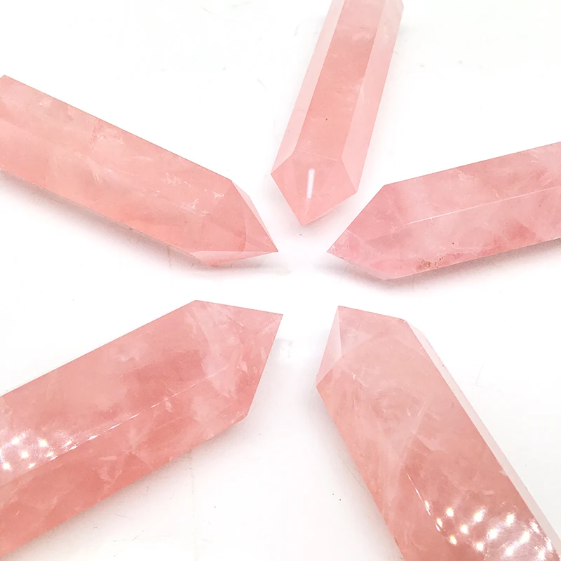 crystal point High Quality Rose quartz Tower  point crystal crafts  wands Tower  For home Decoration
