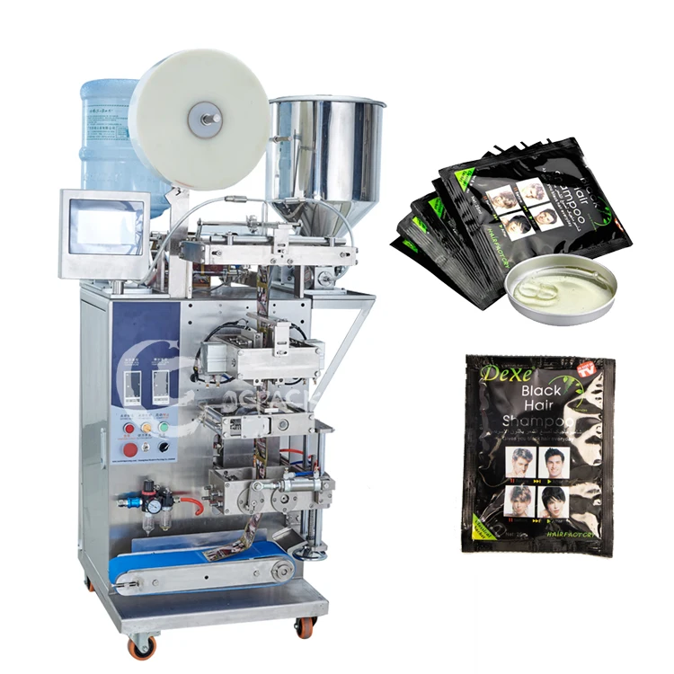Automatic Double Material Hair Dye Shampoo Sachet 4 Sides Liquid Packaging Machine