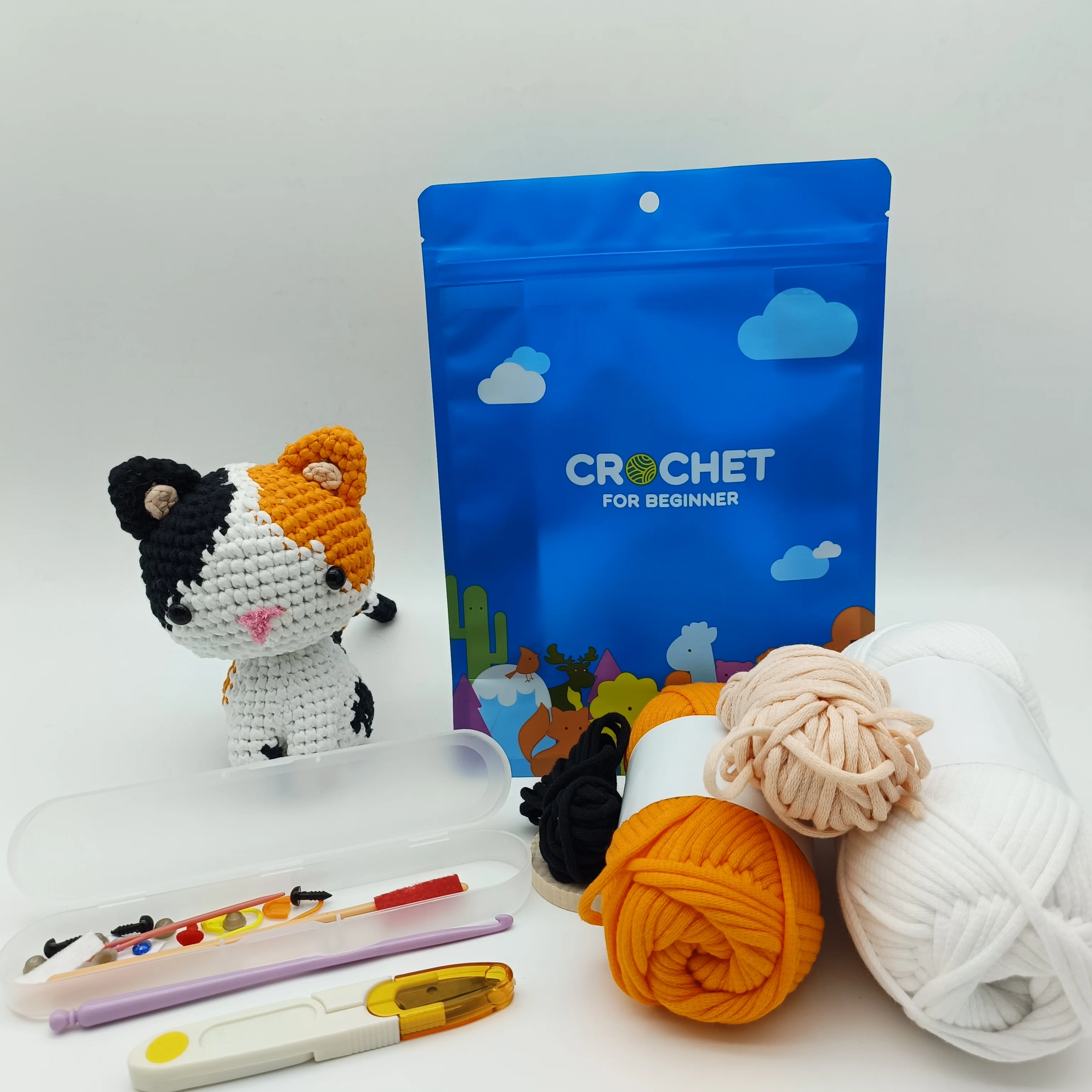 Хит продаж семь поделок милый пошаговый набор рукоделия для вязания крючком начинающих