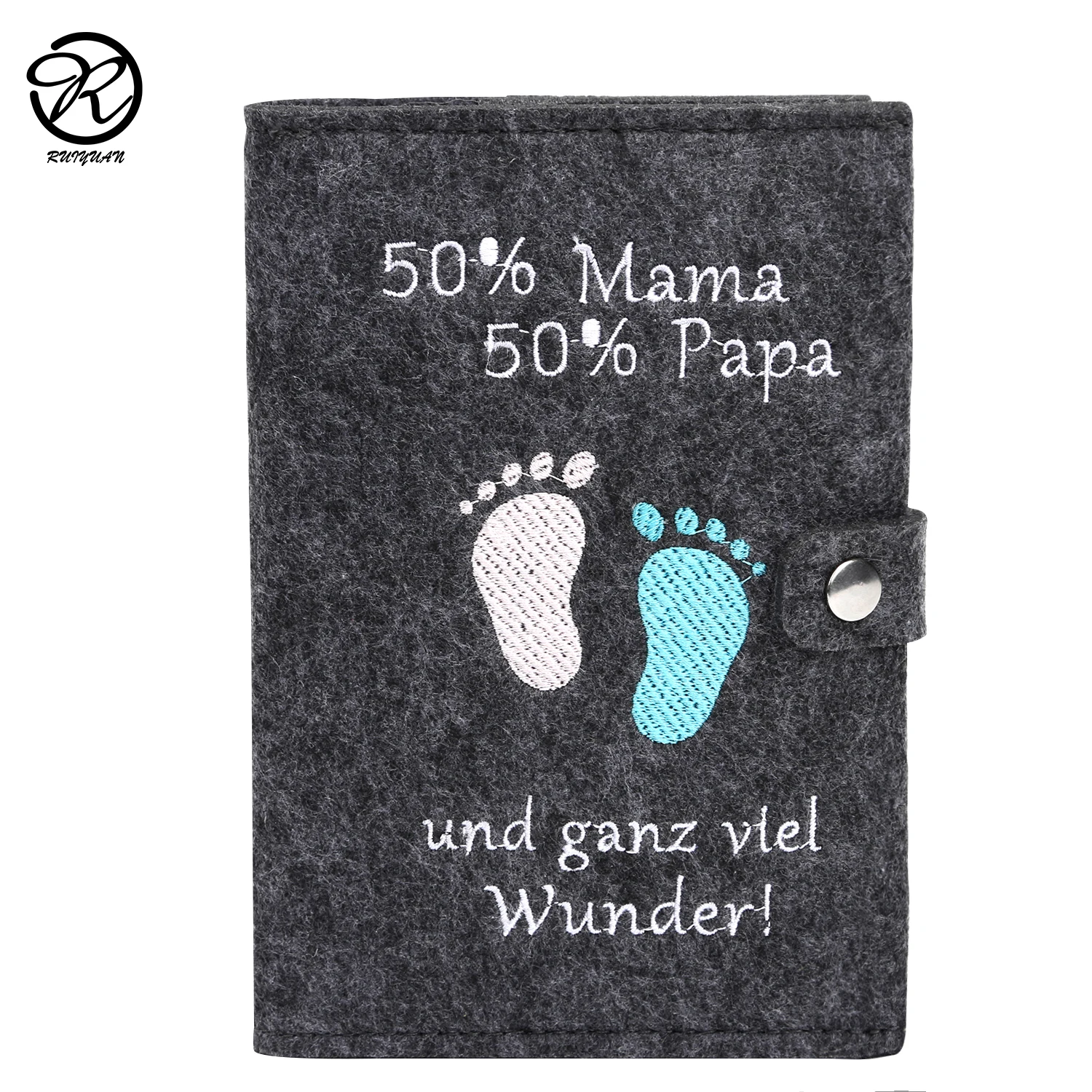 Многофункциональная фетровая Обложка для паспорта для мамы и ребенка, фетровая Обложка для паспорта с вышивкой для мамы, фото младенцев