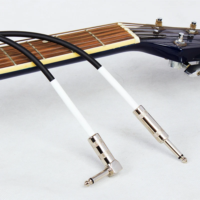 DDP 10FT 3M right angle 24AWG 6.35mm 1/4 Inch instrument cable guitar for Electric Guitar Keyboard