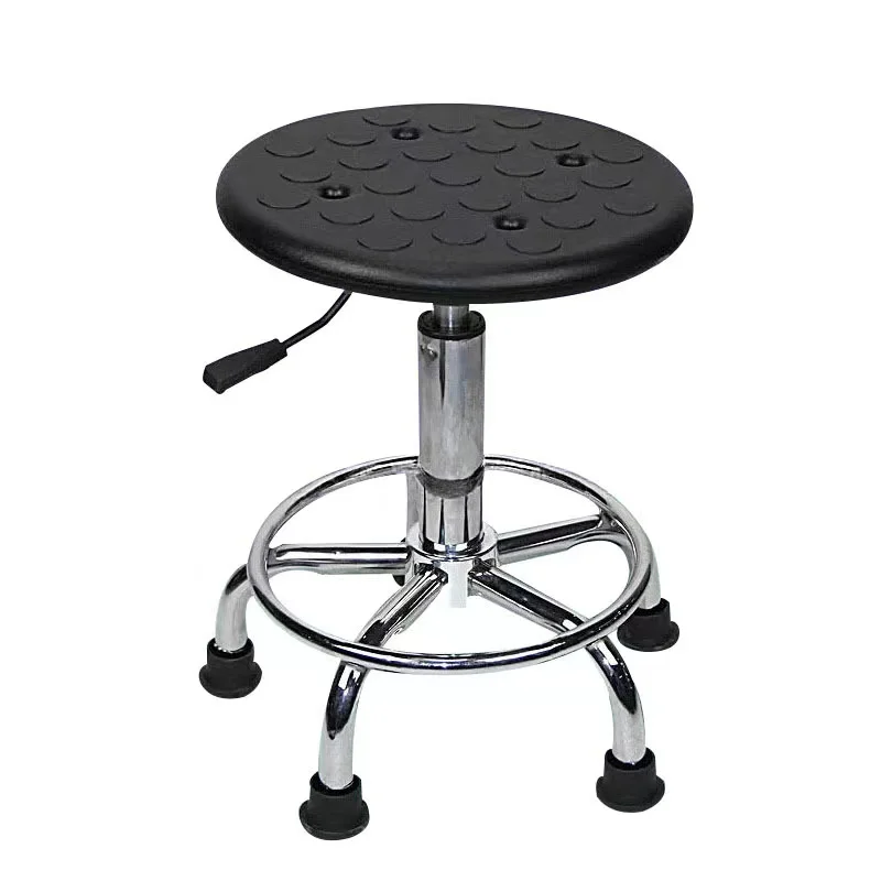 Cleanroom Lab Area Antistatic ESD PU Leather Black Laboratory Stool