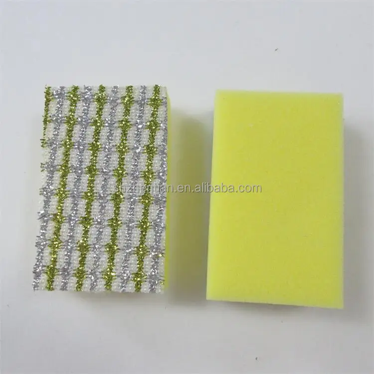 Multifunctional Kitchen Cleaning Sponge Non-Scratch Heavy Duty Stainless Steel Wire Mesh Sponge Scouring Pad Sponges For Dishes