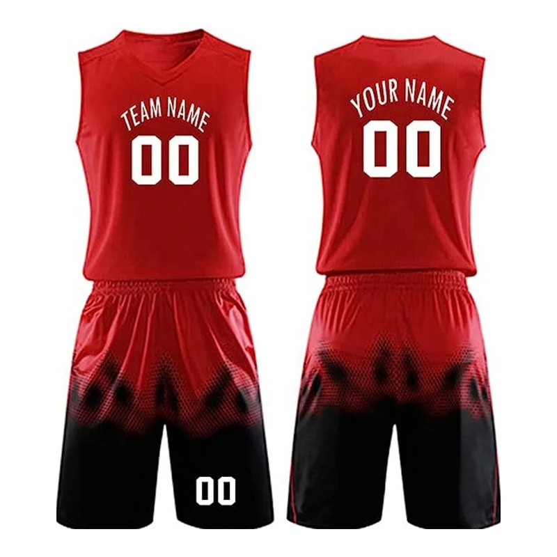 Custom color maroon black red basketball uniforms design sky blue basketball jersey