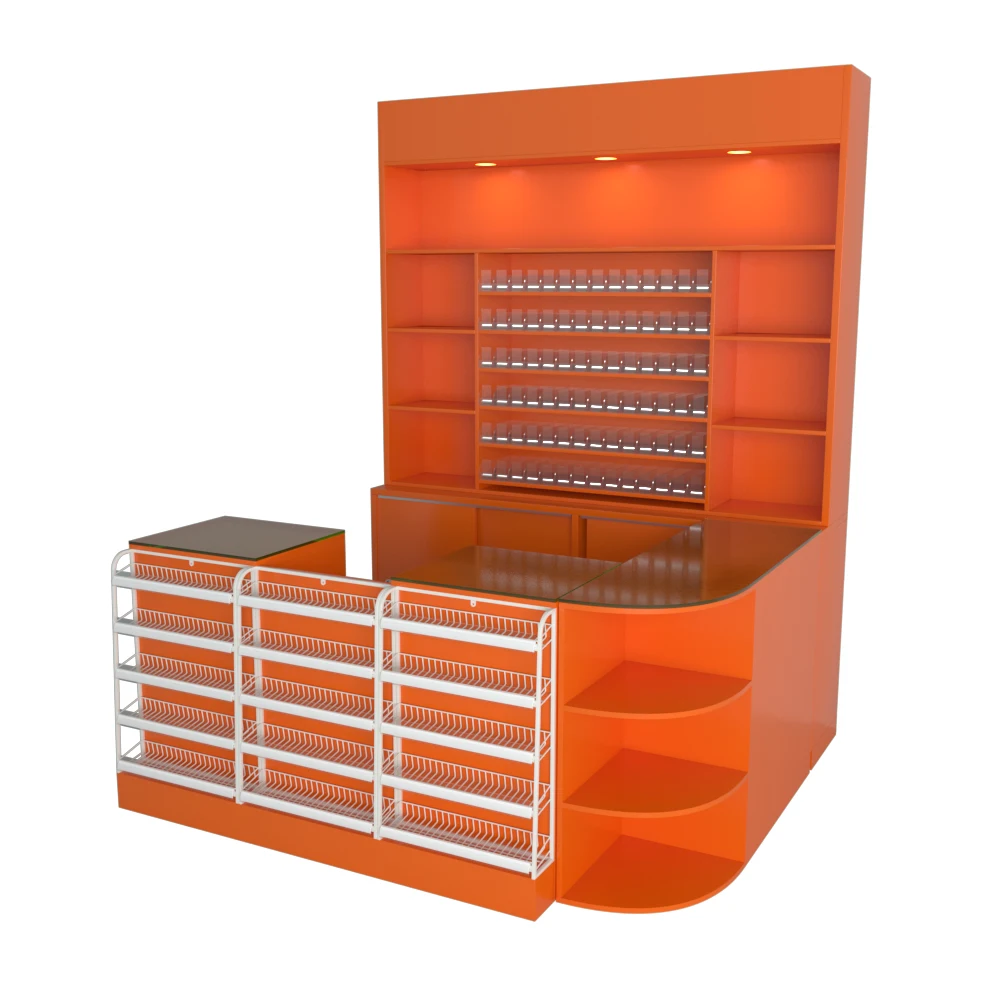Wood Convenience Store Cash Table Dimension Grocery Cashier Checkout Counter