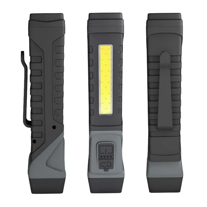 Powerful COB LED Flashlight 90 degree Rotatable Magnetic LED Torch light USB Rechargeable pocket led Work lamp