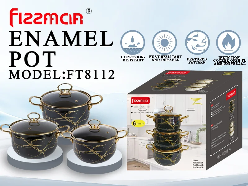 ELZZAACLR Enameled cooking pot 3.0L/4.0L/5.0L kitchen utensils milk cookware cast set cooking ware enamel coating pots