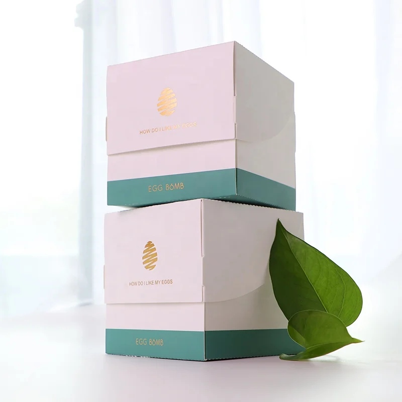 Custom recyclable kraft paper cake box 8 inch 10 inch portable west corrugated box window 6 inches square