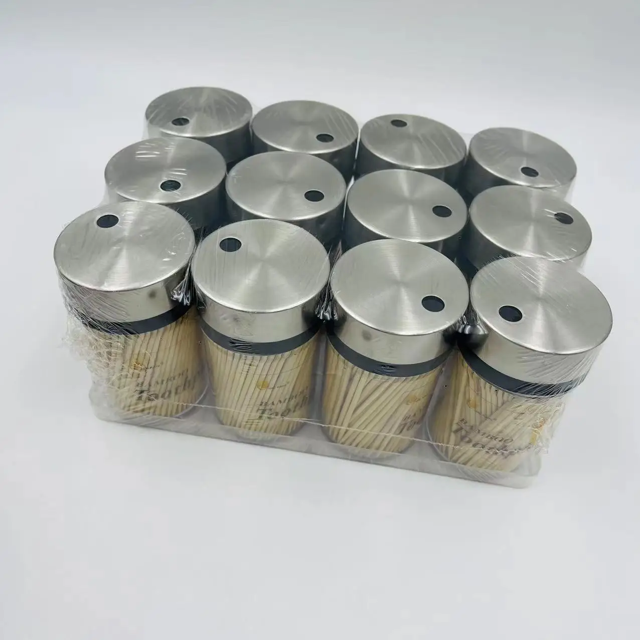 Special Hot Selling Natural Bamboo Steel Lid 5*5*8cm Long Toothpicks For Restaurant
