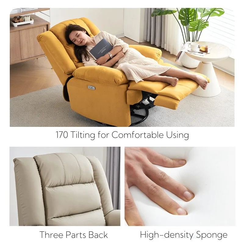 Longstar Modern Multifunctional Recliner Sofa Message Electric Sofa Chair Smart Sofa for Living Room Lounge Bedroom Villa Hotel