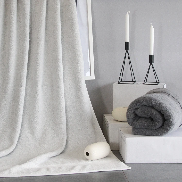 Wholesale 70*140 Thick Bamboo Cotton Bath Towel with High Quality