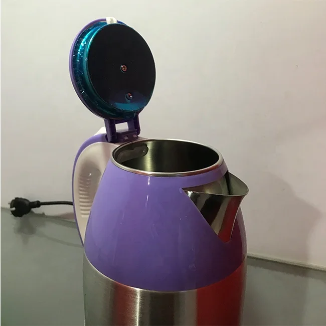 Household high quality stainless steel 1.8L electric tea kettle stainless steel double layer kettle CE CB Double wall kettle