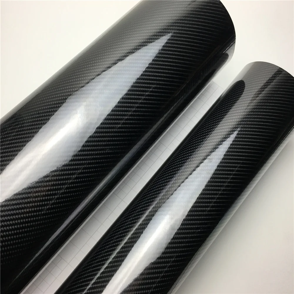 Auto vinyl wrap sticker Black 6D Ultra High Gloss Carbon Fiber Vinyl Car Wrap