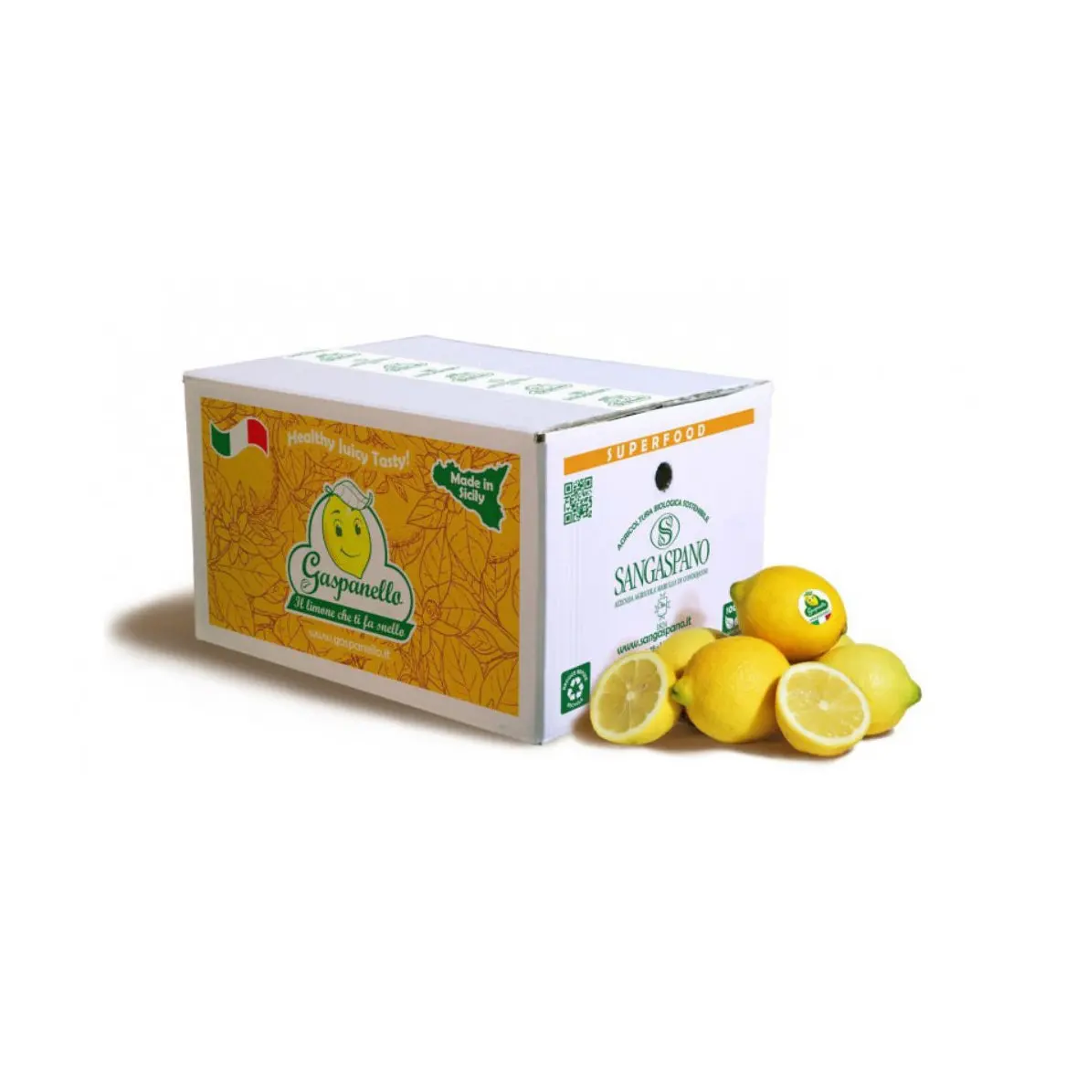 Top Italian Lemon Fresh They Mature Between the Eolian Islands an the Etna Volcano - Box of 16kg