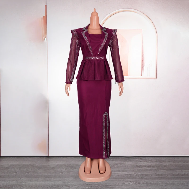 African Party Dresses for Women Turkey Wedding Evening Gown Sexy Bodycon Maxi Long Dress Africa Clothing Muslim 2024