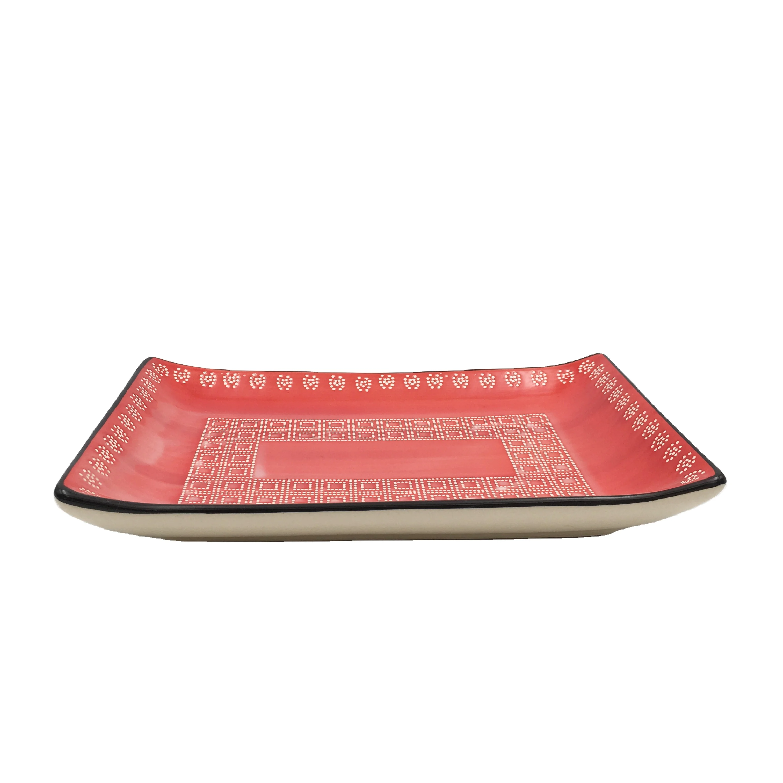 Customized Eco Friendly Restaurant Pate With Logo Ceramic Dinner Plate