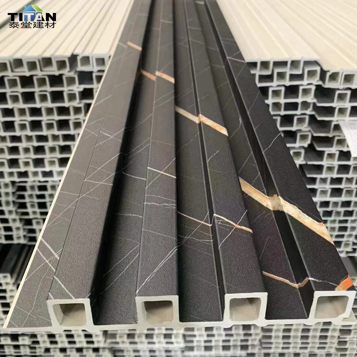 Tasseau Mural Pvc Partition Timber Tube Paneles Lambrin Para Pared De Pvc Exterior