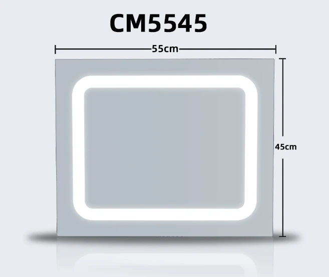 The Factory Passed CE UKCA Certification LED Far-infrared Cosmetic Heating Mirror 70W Electric Modern Bathroom Heater 3 Years