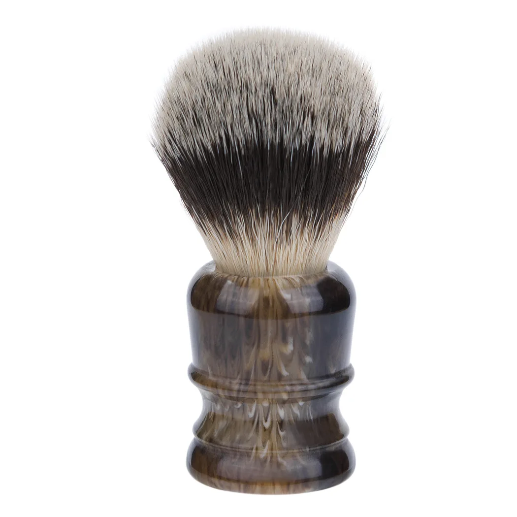 
shaving brush with badger hair and resin handle for shave 