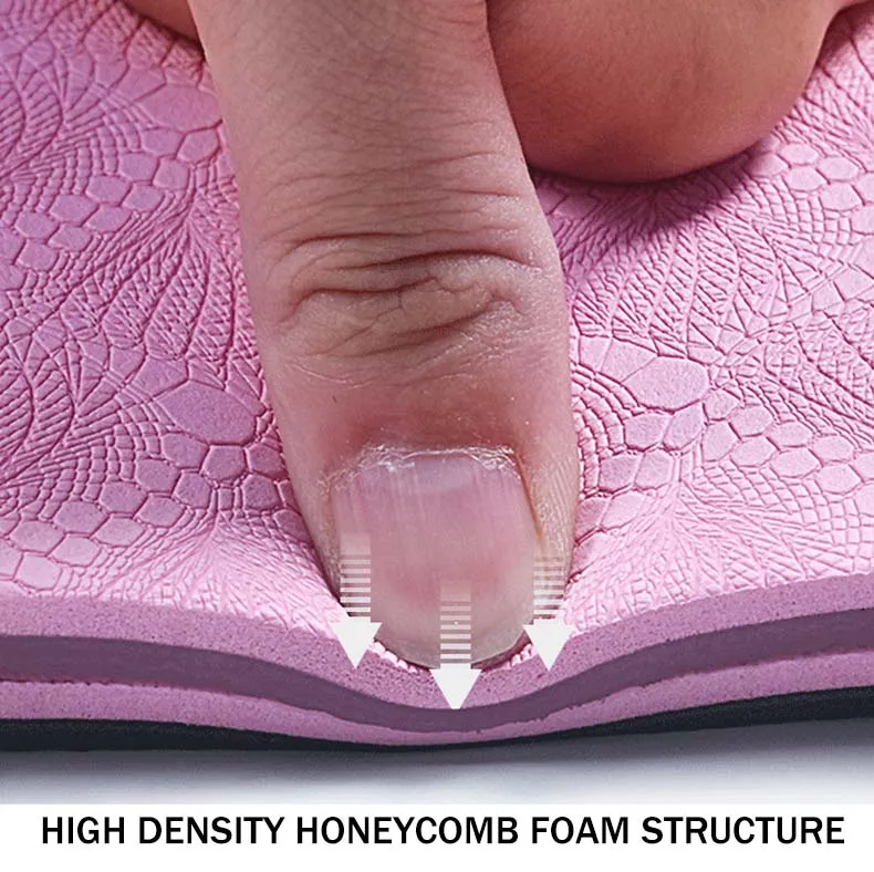 Custom Logo Yoga Mat Gym Home Workout Pilates Fitness Non-Slip High Density TPE 6mm Extra Thick YOGA Mat With Carrying Strap