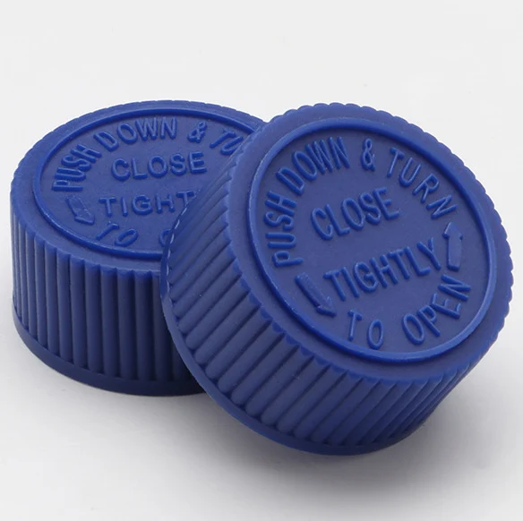 20mm 24/410 28/410 Child Resistant PP Caps with heat induction Liners Pictorial Cap