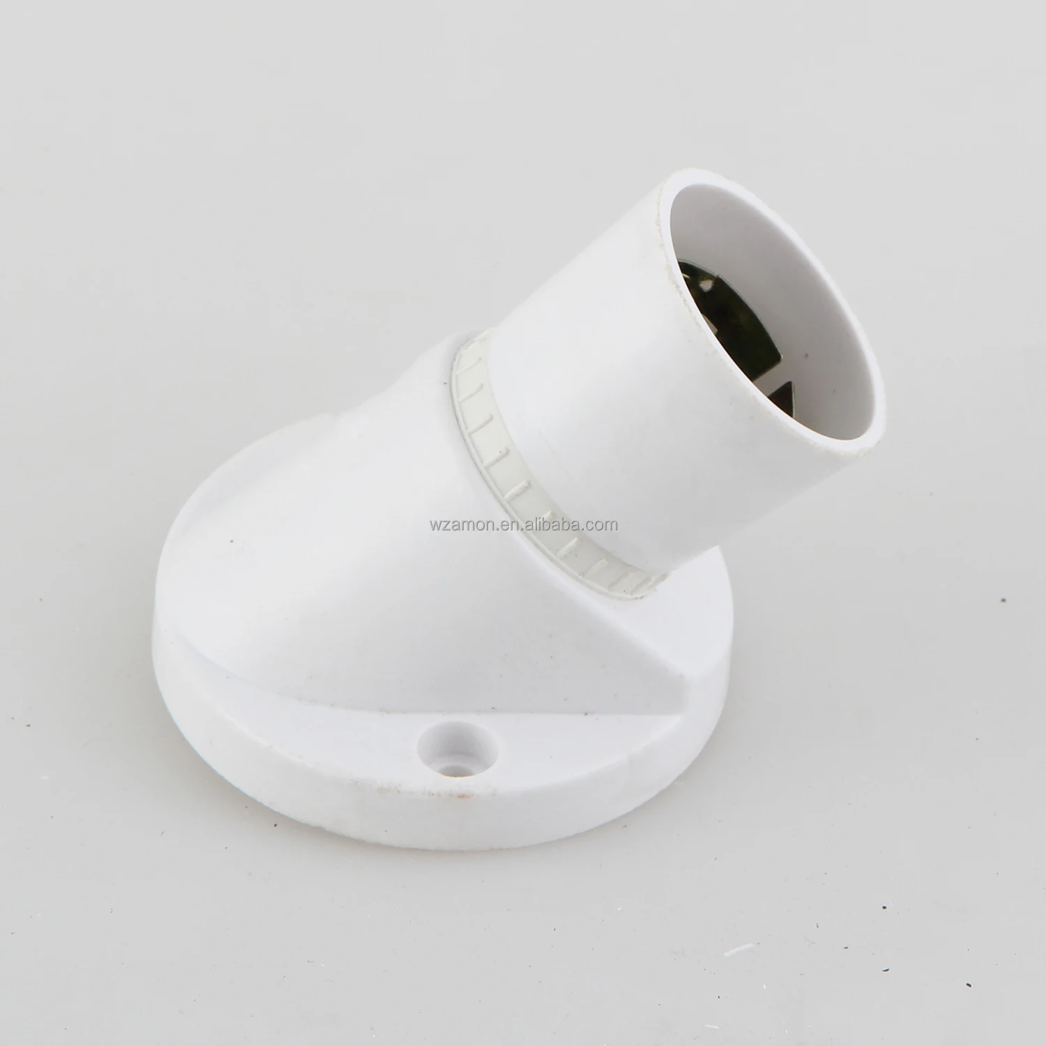 bakelite 45 Angle light Fitting Bayonet White Ceiling Lamp Holder B22 Light Bulb Socket