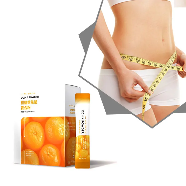 Hot Selling 15 Billion Bacteria Citrus Probiotic Powder for Muscle Gain and Fat Reduction