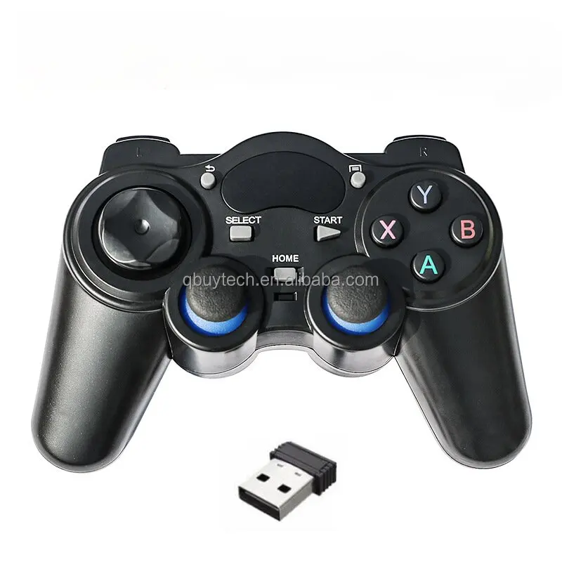2.4G Wireless Game Controller Joystick Gamepad With Micro USB OTG Converter Adapter For Android TV Box For PC PS3
