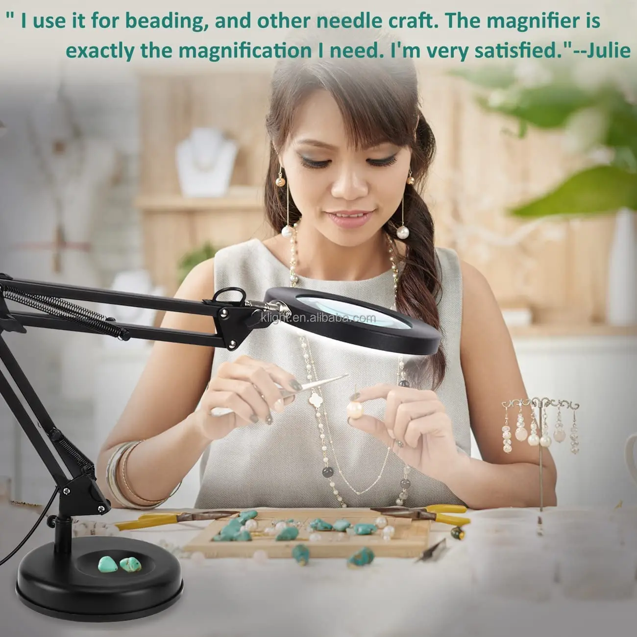 popular Swing Arm Lamp New Led Metal  magnifier desk Lamp Dimmable Bedroom Reading with Usb Plug-In Desk Lamp