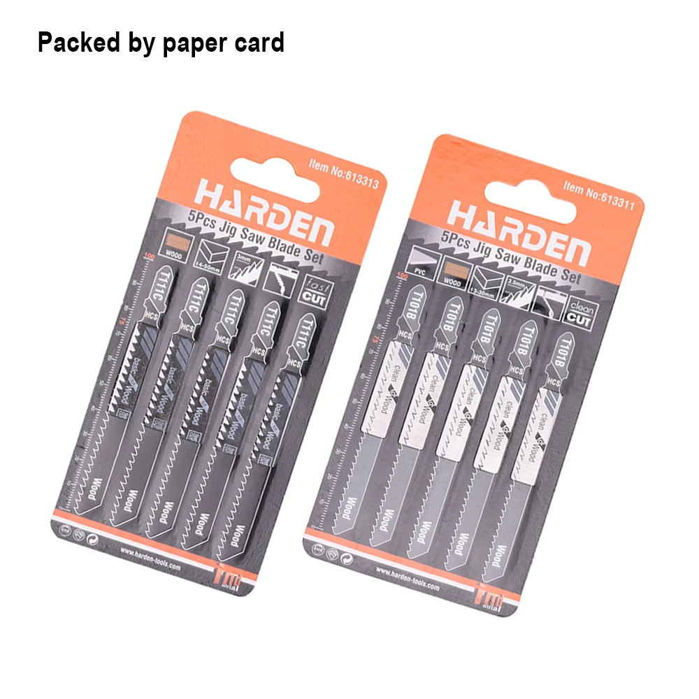 5Pcs Set Wood Curve Cutting Blades T-handle T144D for wood HCS Jig Saw Blades