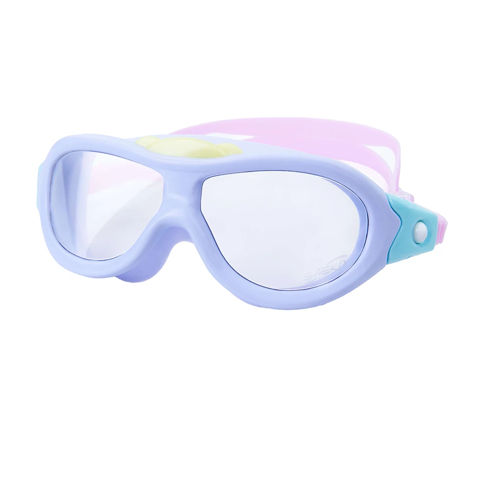 SAEKO Ultra Comfortable Fitting Kids Transparent Sports Swimming Goggles With Comfortable Strap