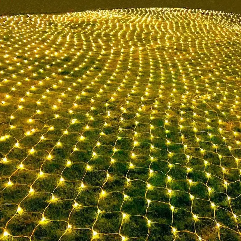 LED Fairy Lights Christmas Outdoor Waterproof Wedding Holiday Decoration Led Garland 96LEDs 144LEDs LED Net Mesh String Light