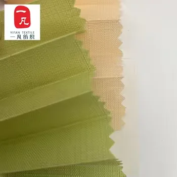 Sunscreen Vertical Satin Gold pleated curtain Pleated Blinds fabric for Car shade folding fabric blinds