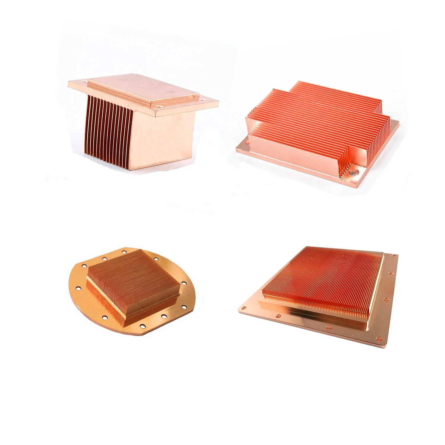 custom size for copper cooled skived heat sink for Led lights