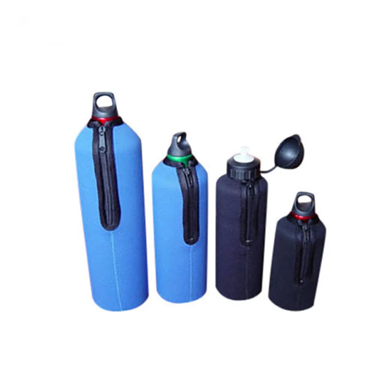 Zipper water bottle cooler sleeve waterproof portable neoprene bottle holder
