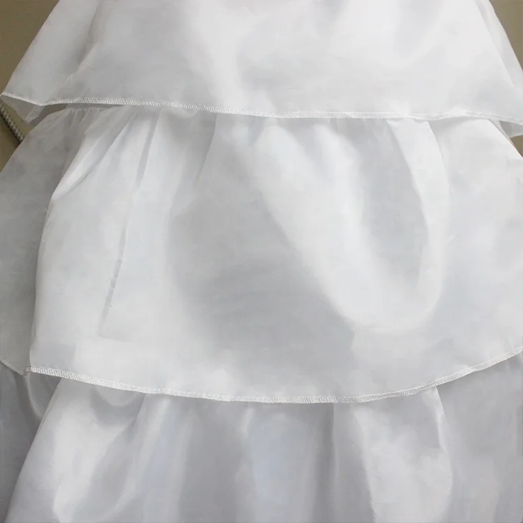 new design under dress with hoop boning satin petticoat bridal manufacturer