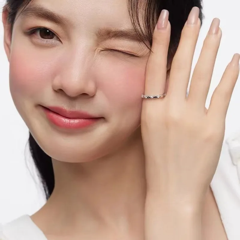 Wholesale Valentine Jewelry Love Ring 925 Sterling Silver Daily Cubic Zircon And Heart Shape For Women Rhodium Plated With White