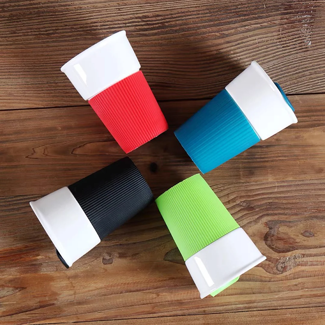 manufacturer wholesale ceramic travel mug with pp lid 350ml large ceramic candy coffee mugs custom cups for gift