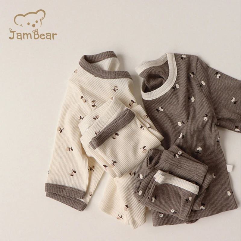 Jambear Органические Детские пробки для новорожденных пижама из органического хлопка комплект детской пижамы одежда малышей Детский костюм сна