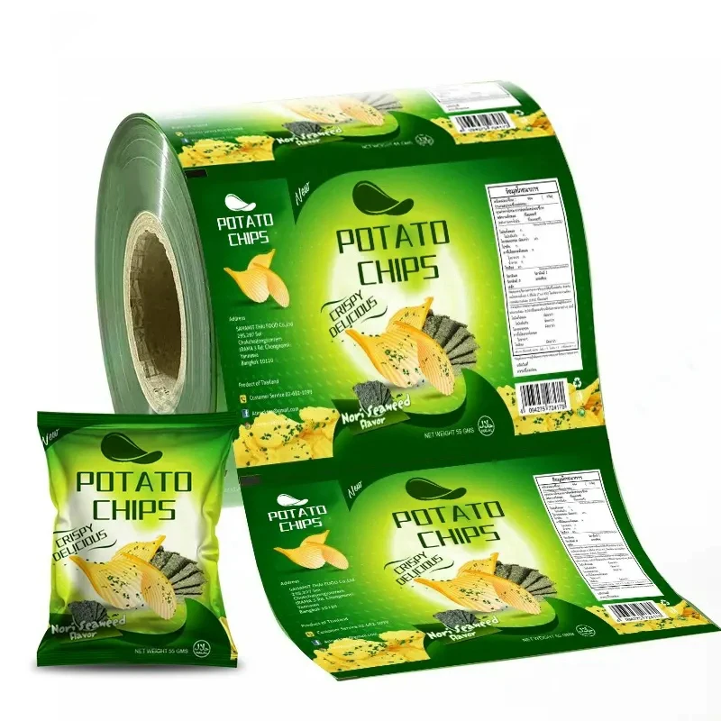 BOYUE Custom Printed Laminated Flexible Plastic Metallized Foil Snack Packaging Films Rolls