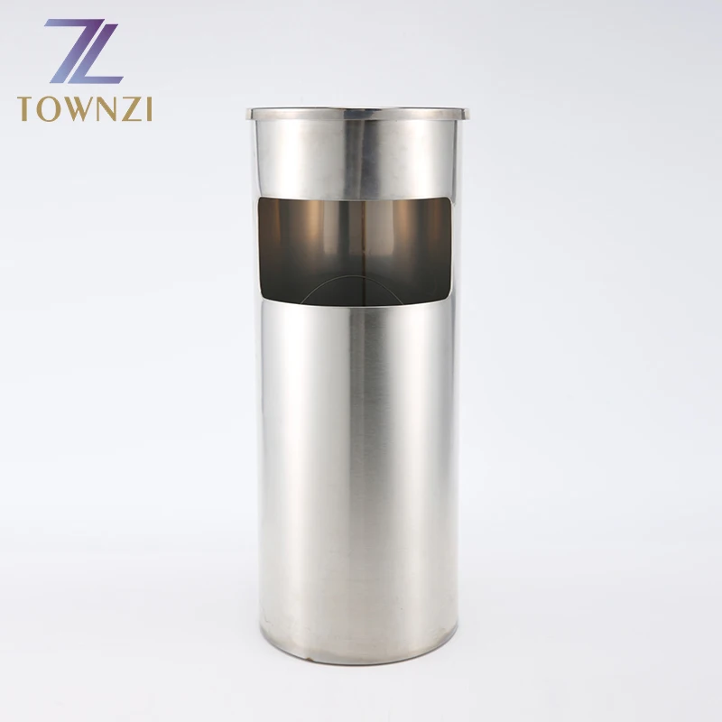 Standing wonderful hotel trash bin ground Ashtray ash barrel metal Waste Standing Litter Bin trash can for sale