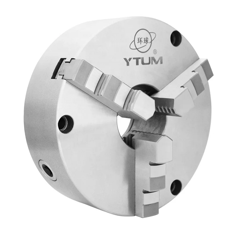 YTUM Three Jaw Chuck Universal Bench Lathe Use Self Centering  3 Holes Install Type Clamping K21-125 Lathe  Chuck
