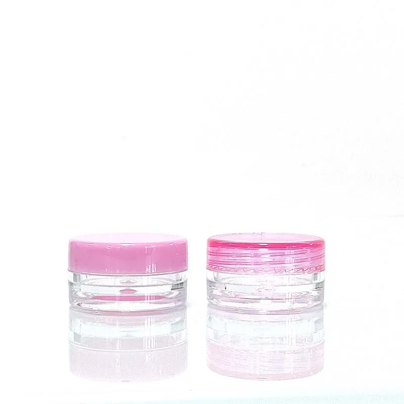 Wholes Colorful Manufacture Price Empty Clear Plastic Makeup Face Cream Jars Pot for skin care cosmetic jars 5g