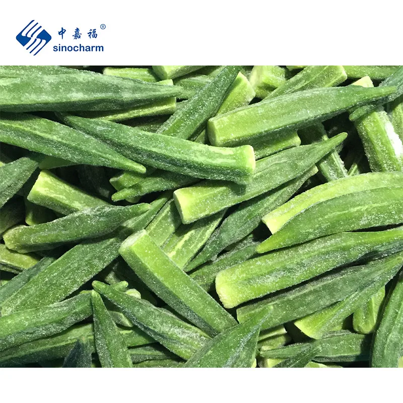 Sinocharm одобрено BRC Лидер продаж замороженные органические овощи 8-12 см цельная Окра из Китая