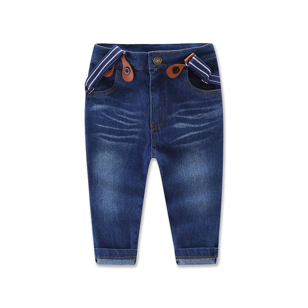 2024 Fashion Toddler Boy Clothes 2 - 7 Years Children Clothes Casual Long Sleeve Blue Plaid Shirt + Denim Jeans Pants Spring